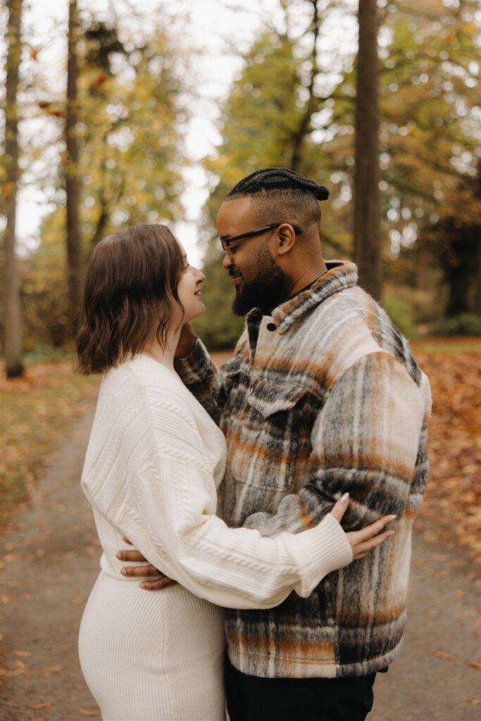happy couple at their dream engagement session