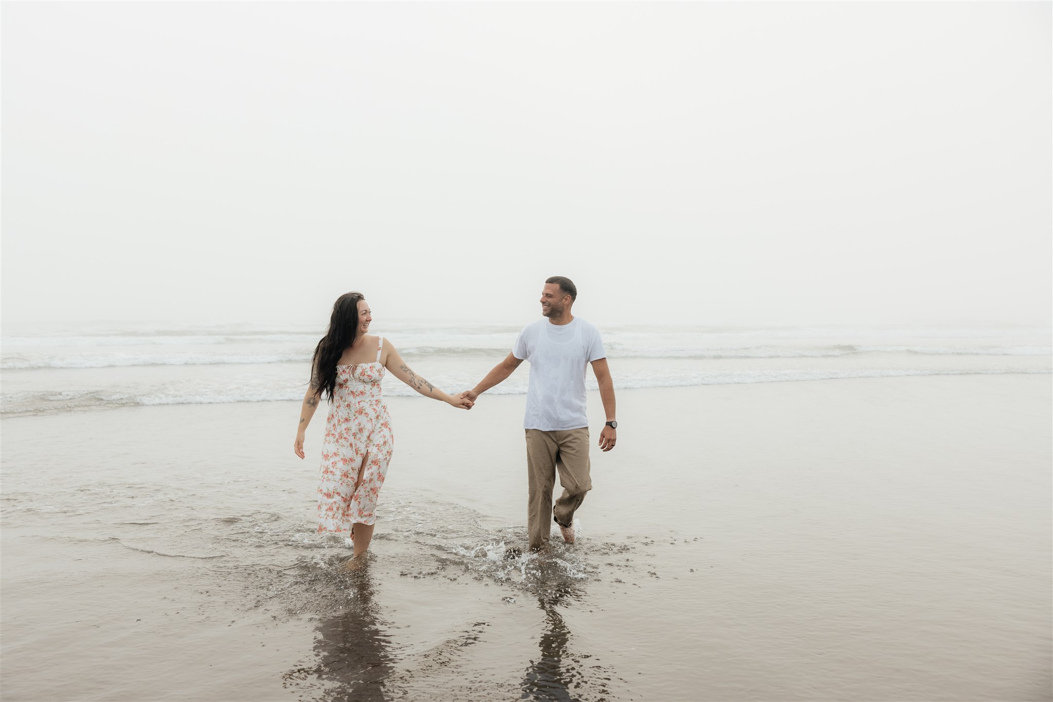 romantic and playful couple portraits