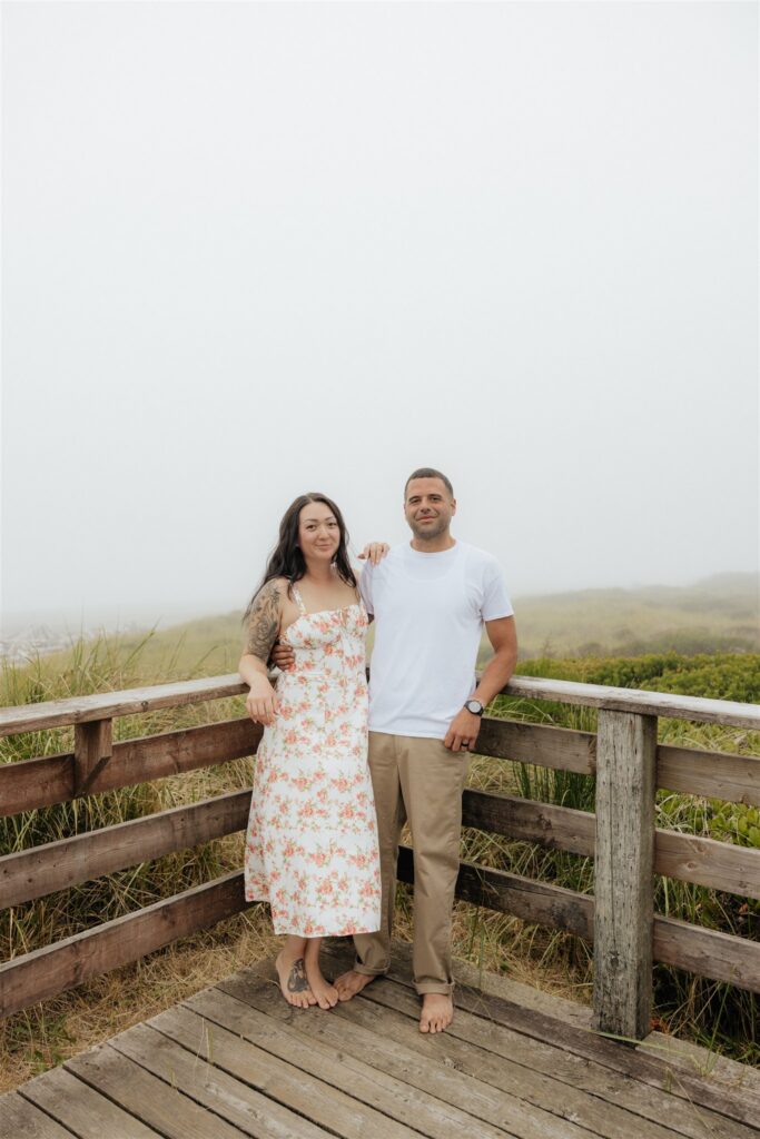happy couple at their adventurous photoshoot