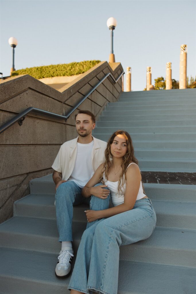 happy couple at their dream golden hour couple portraits