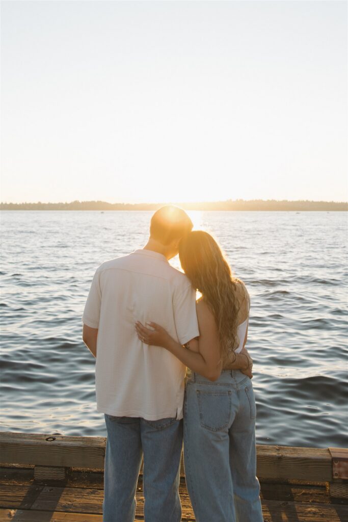 romantic golden hour couple session in WA