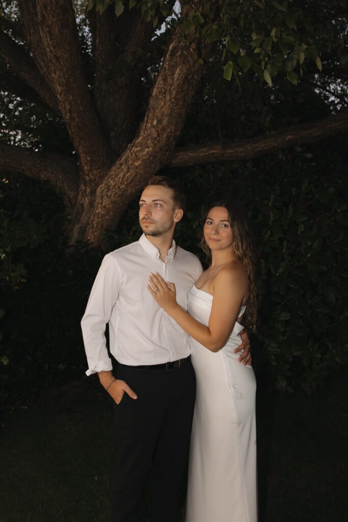 blue hour couple portraits at the beach