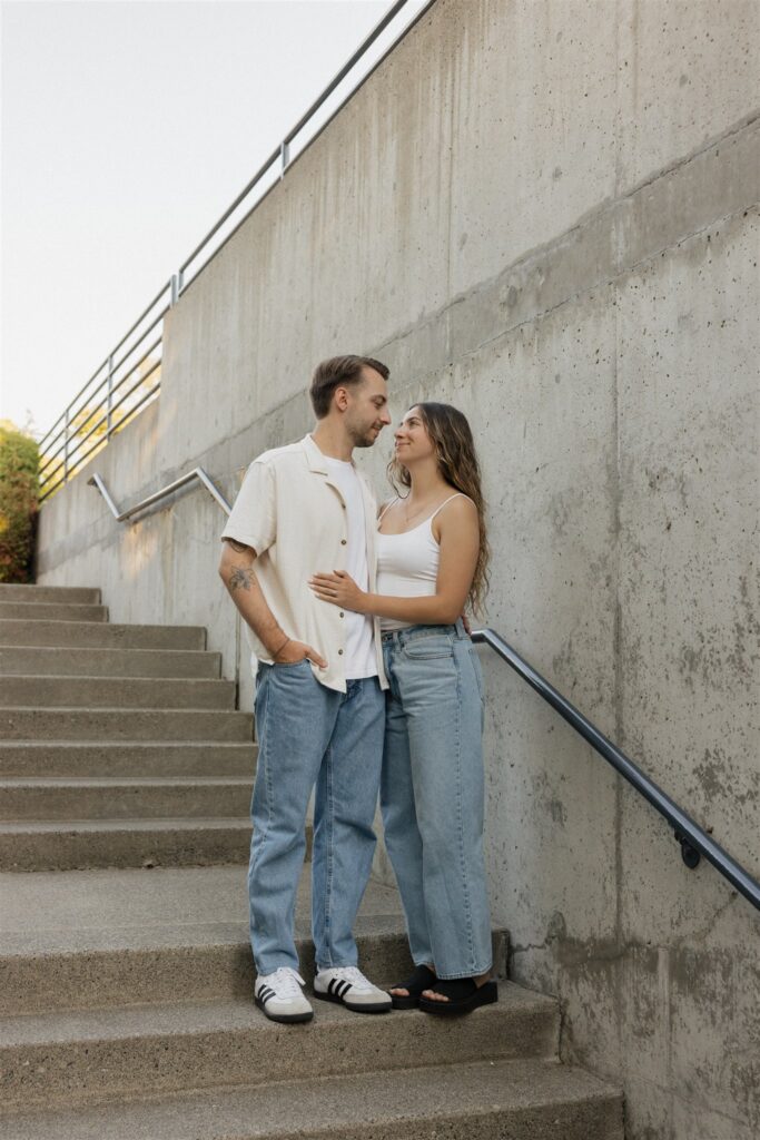 newly engaged couple at their dream photoshoot