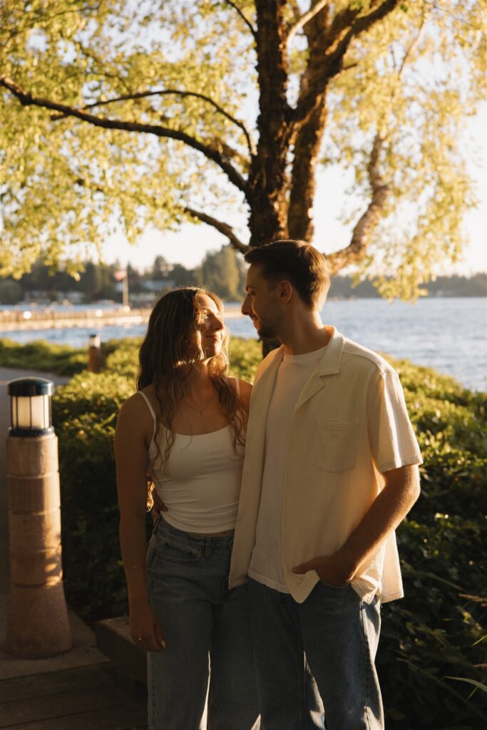 This Woodmark Hotel Engagement Session in Kirkland Felt Straight Out of a Romance Movie