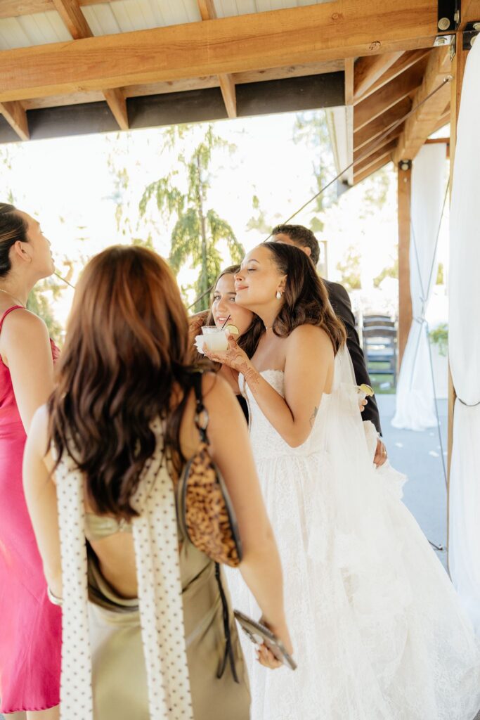 fun cocktail hour at the VA wedding