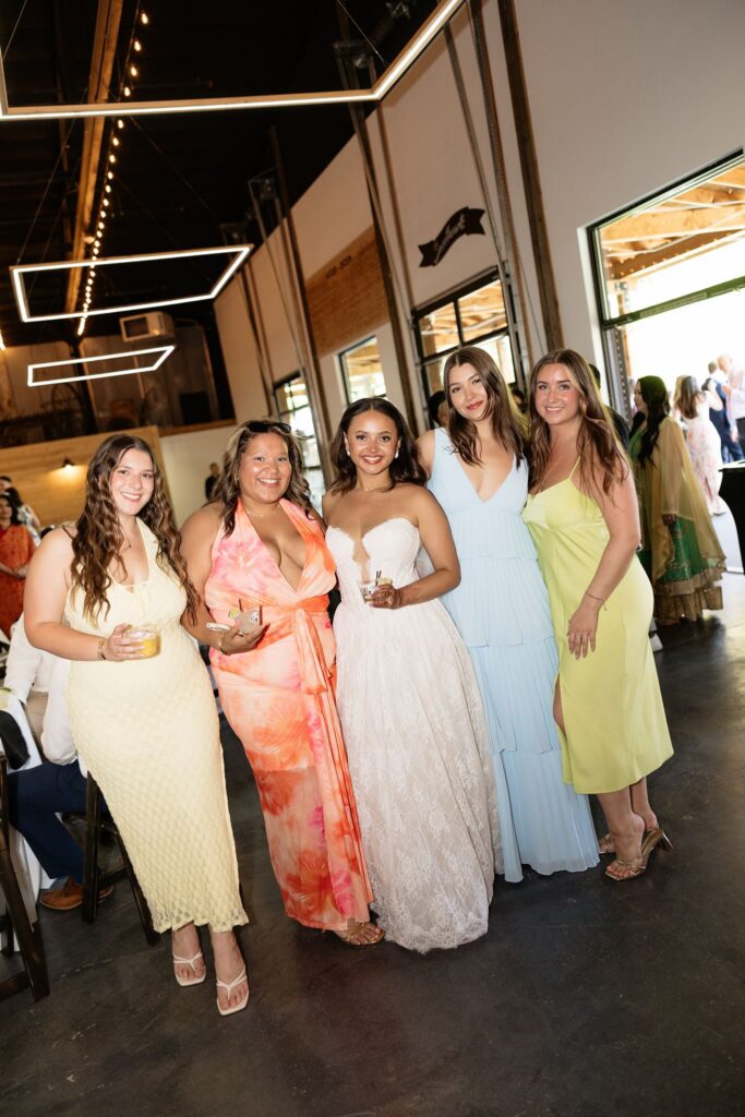 ute portrait of the bride and her friends