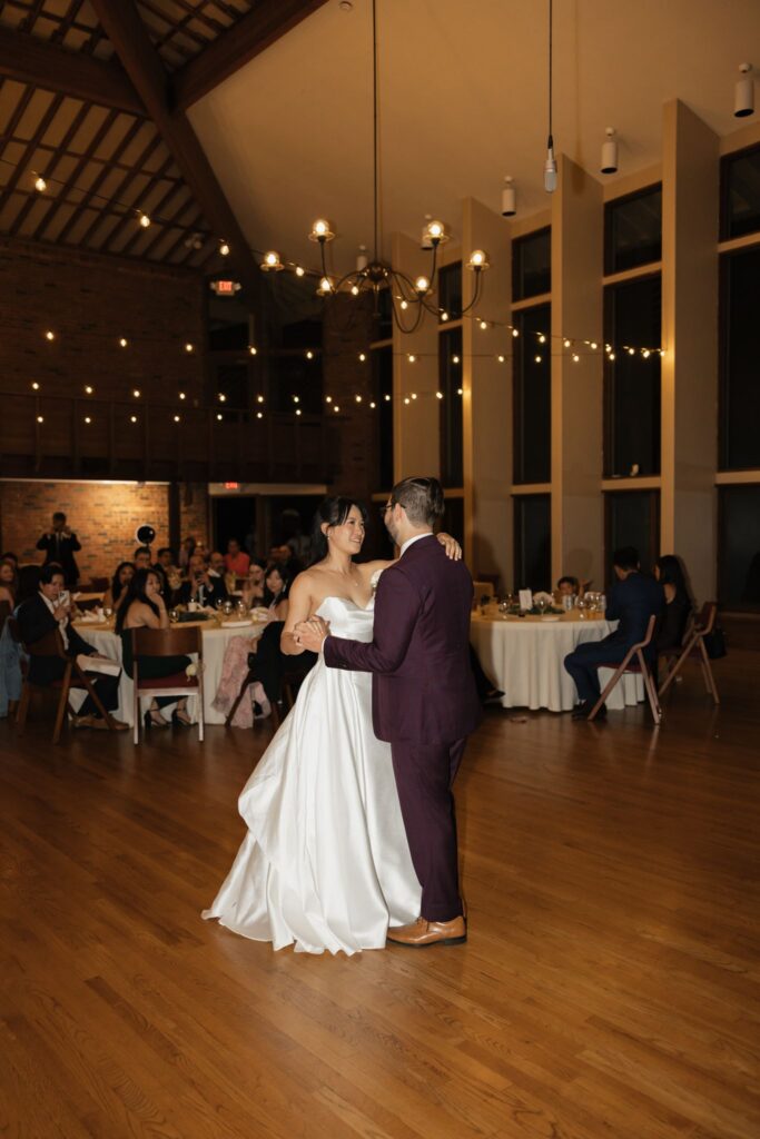newlyweds at their dream wedding reception