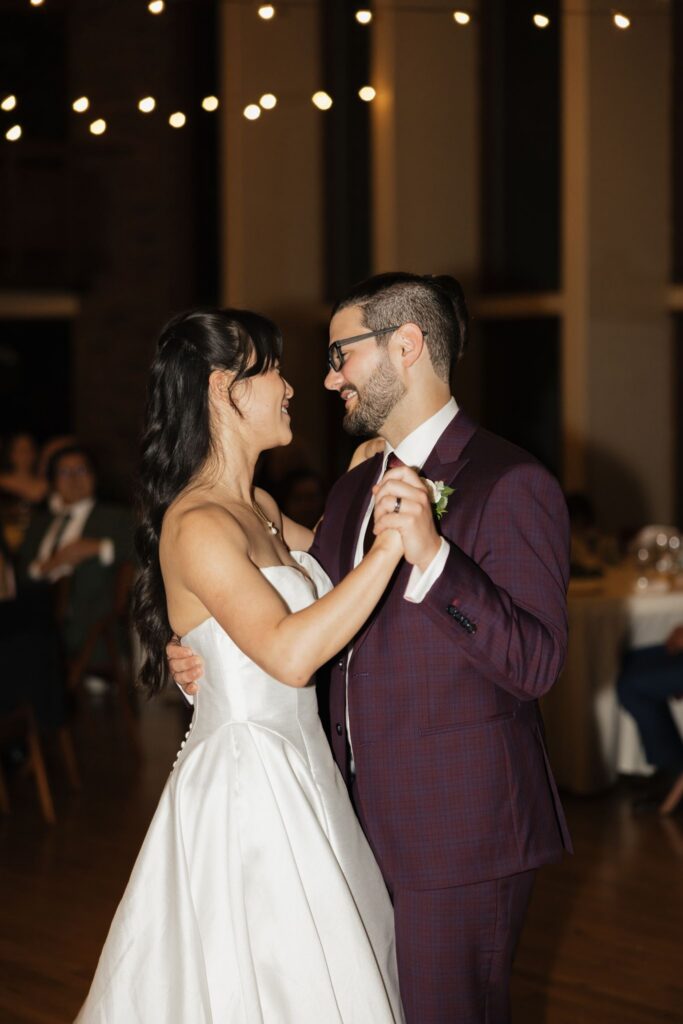 newlyweds at their first dance