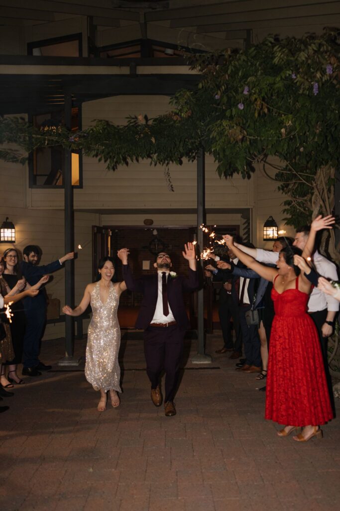 newlyweds send off