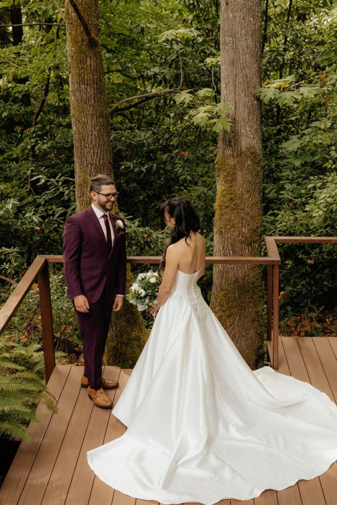 Romantic Mercer Island Wedding with a Tea Ceremony and Candlelit Reception Vibes