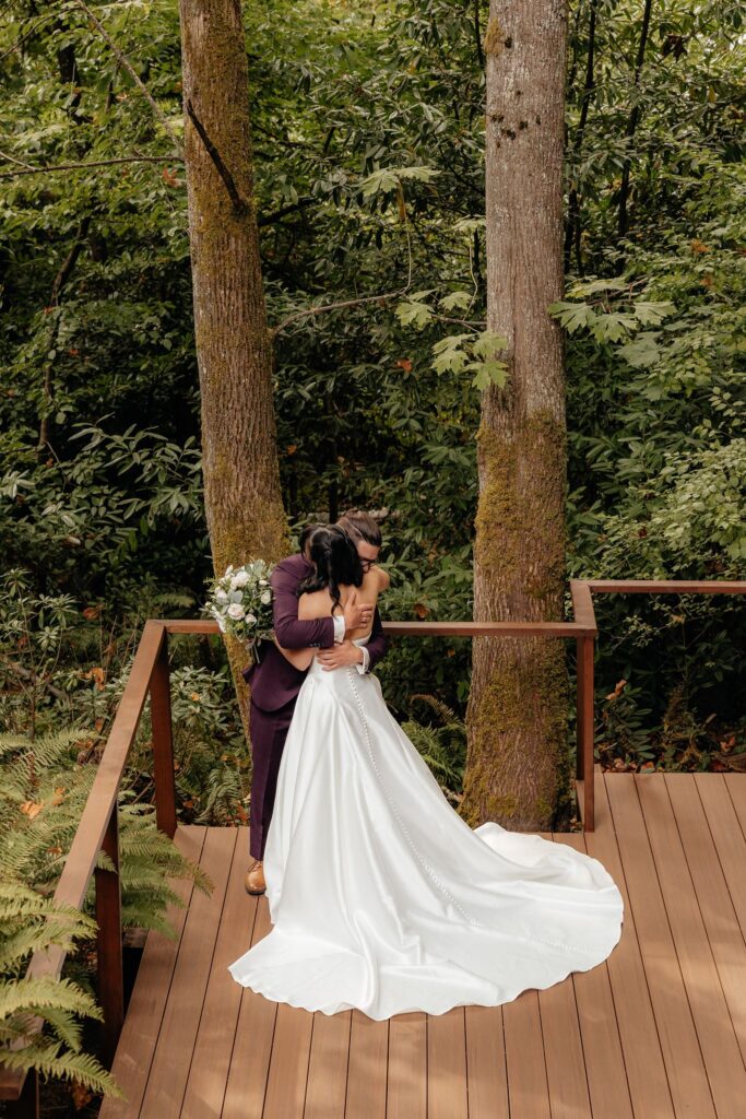 Romantic Mercer Island Wedding with a Tea Ceremony and Candlelit Reception Vibes