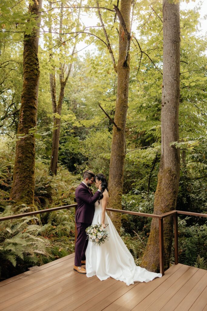 Romantic Mercer Island Wedding with a Tea Ceremony and Candlelit Reception Vibes