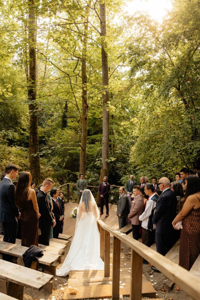 Romantic Mercer Island Wedding with a Tea Ceremony and Candlelit Reception Vibes