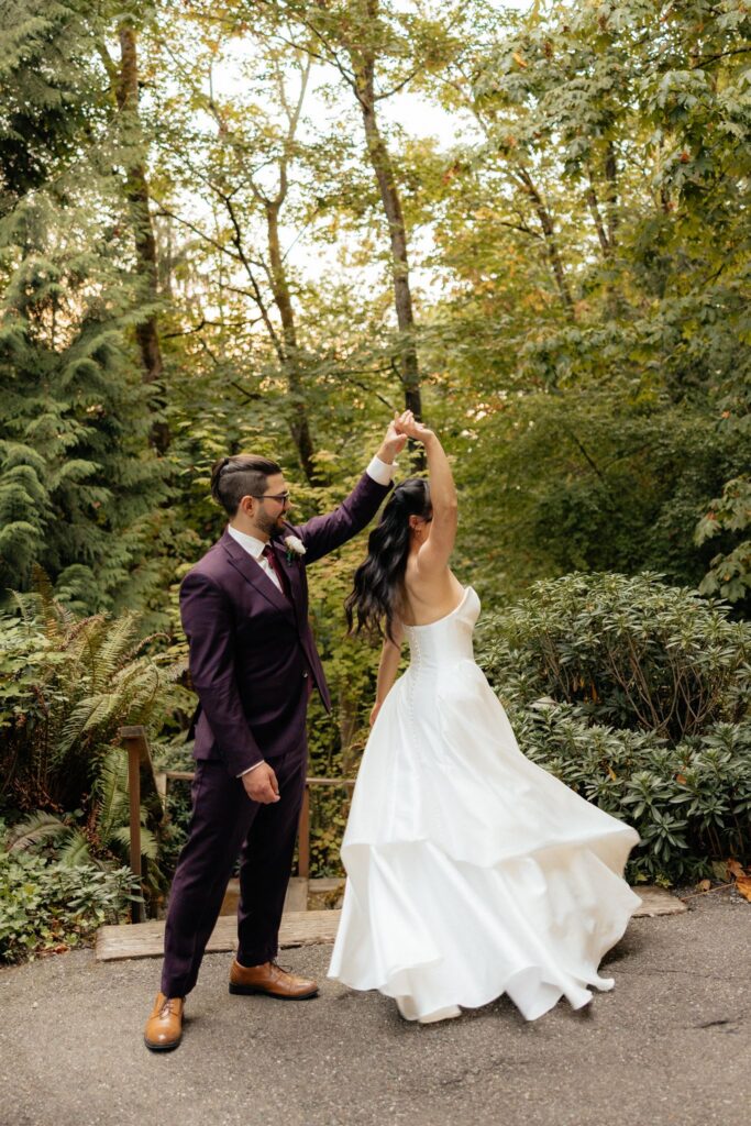 Romantic Mercer Island Wedding with a Tea Ceremony and Candlelit Reception Vibes