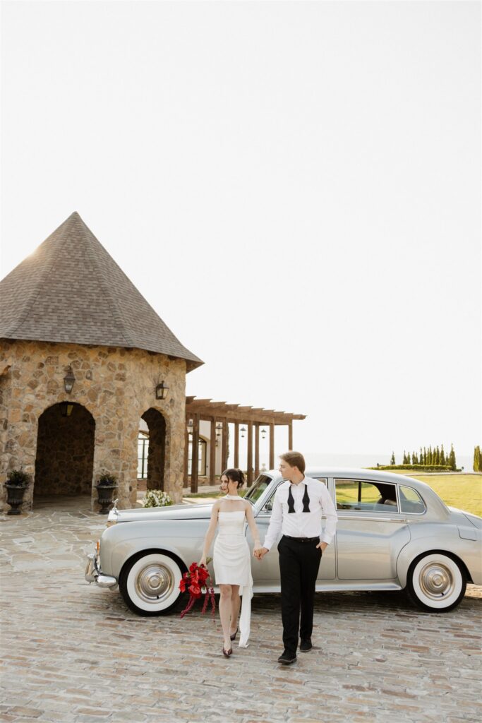 Golden hour bridal portraits in Alabama