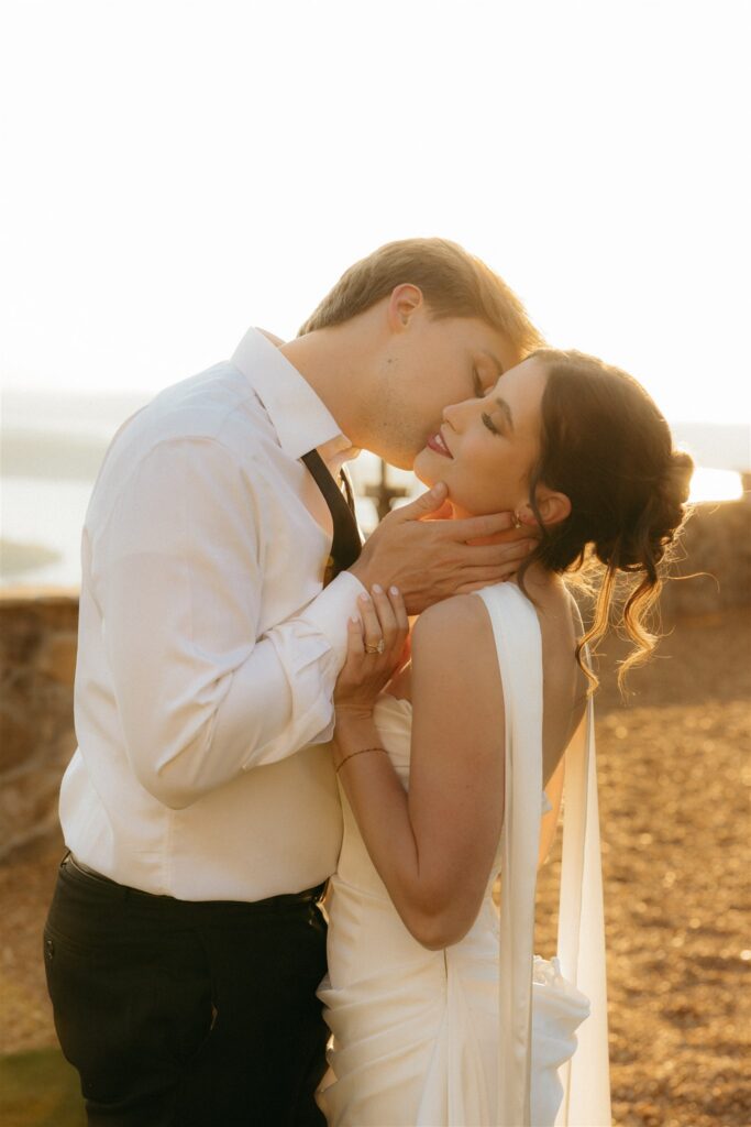 Golden hour bridal portraits in Alabama
