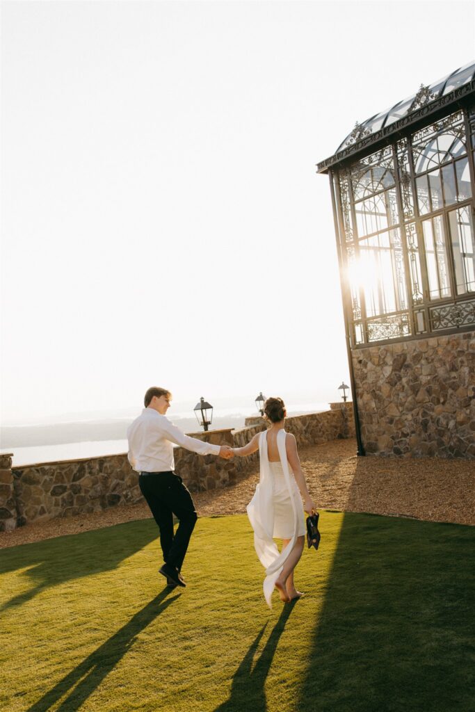 Playful bridal portraits at Stone Heaven