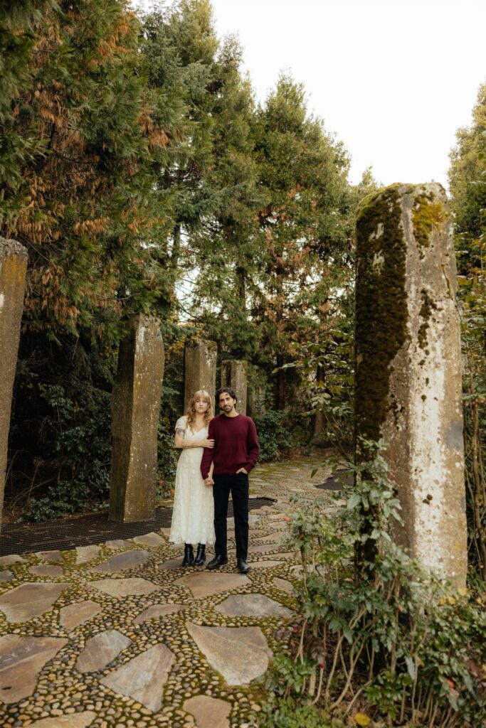 Moody Waterworks Gardens Engagement Photos in Renton, WA | Rain & Alex