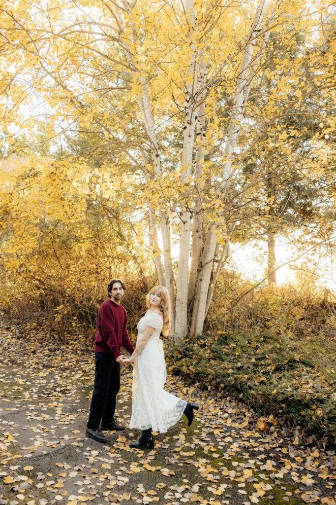 Moody Waterworks Gardens Engagement Photos in Renton, WA | Rain & Alex
