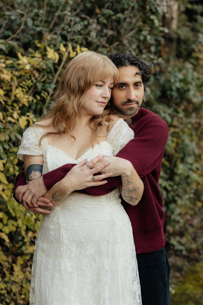 cute picture of the newly engaged couple at their dream photoshoot