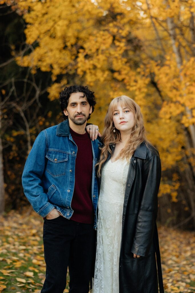 romantic and moody couple portraits in WA