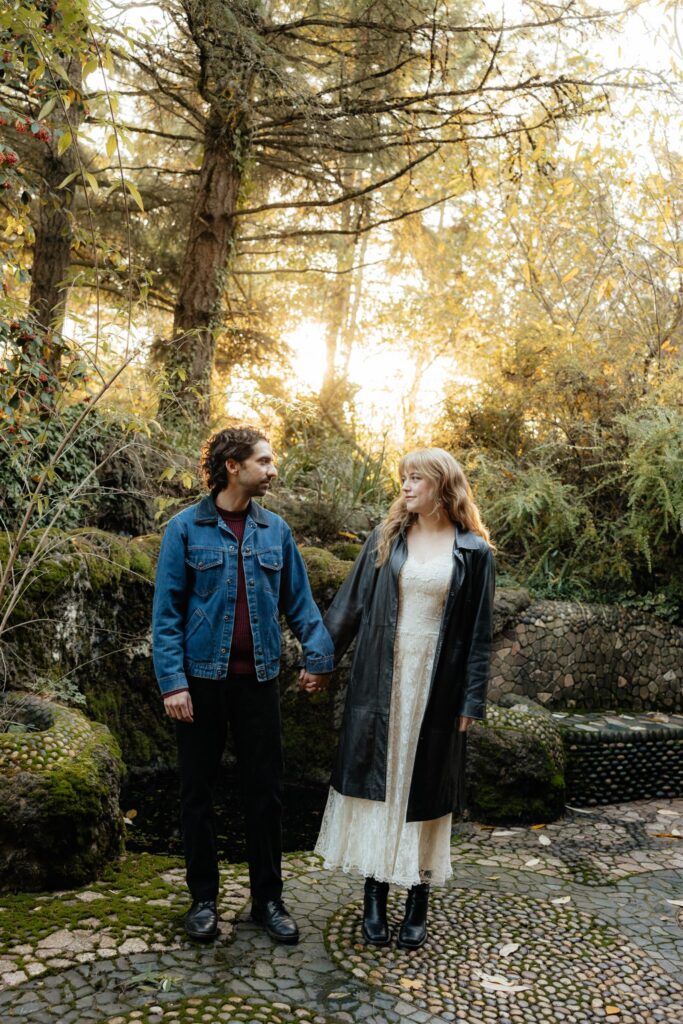 Moody Waterworks Gardens Engagement Photos in Renton, WA | Rain & Alex