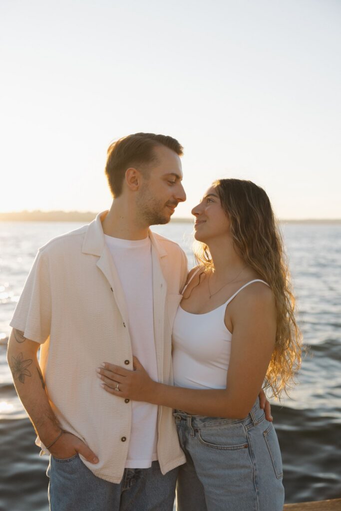 couple at their fun couple session in VA
