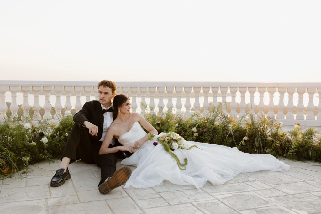 golden hour bridal portraits in alabama