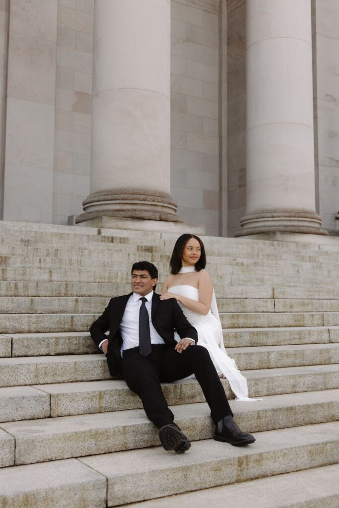 Classy Washington State Capitol Building Engagement Photos in Olympia, WA