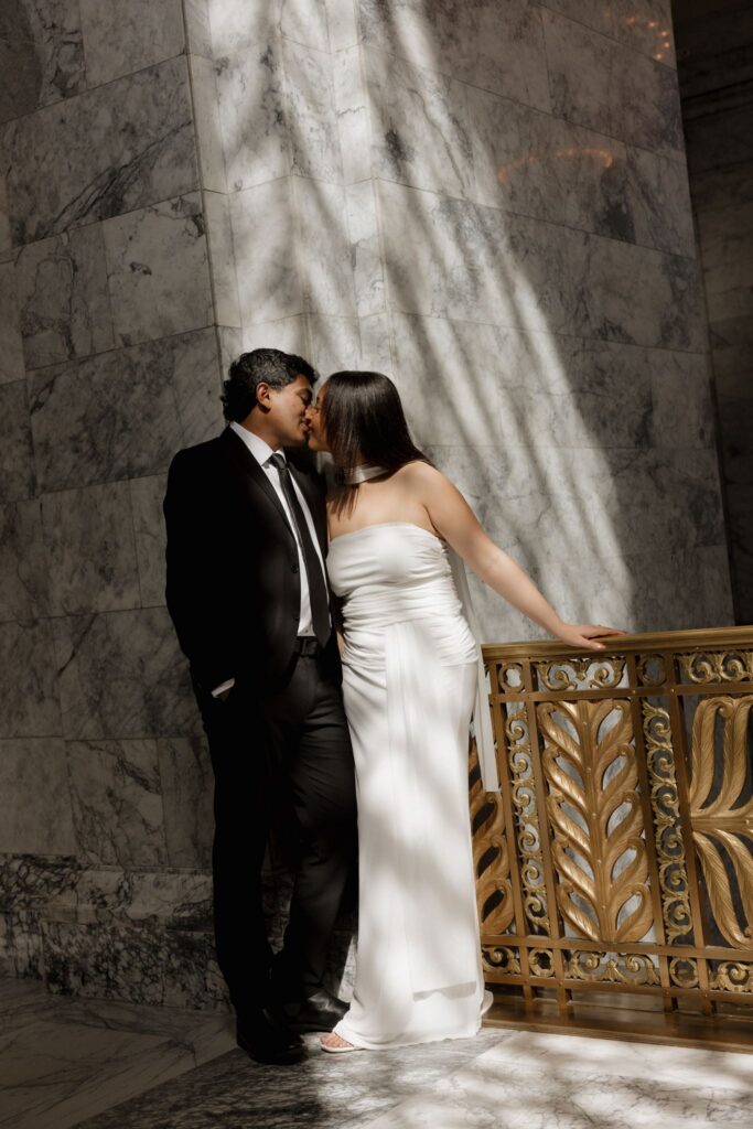Classy Washington State Capitol Building Engagement Photos in Olympia, WA