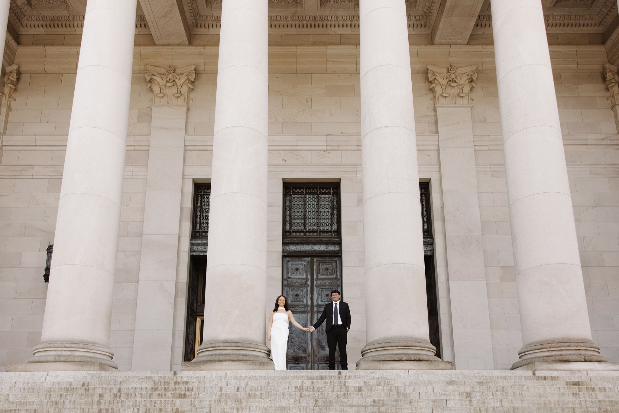 Classy Washington State Capitol Building Engagement Photos in Olympia, WA