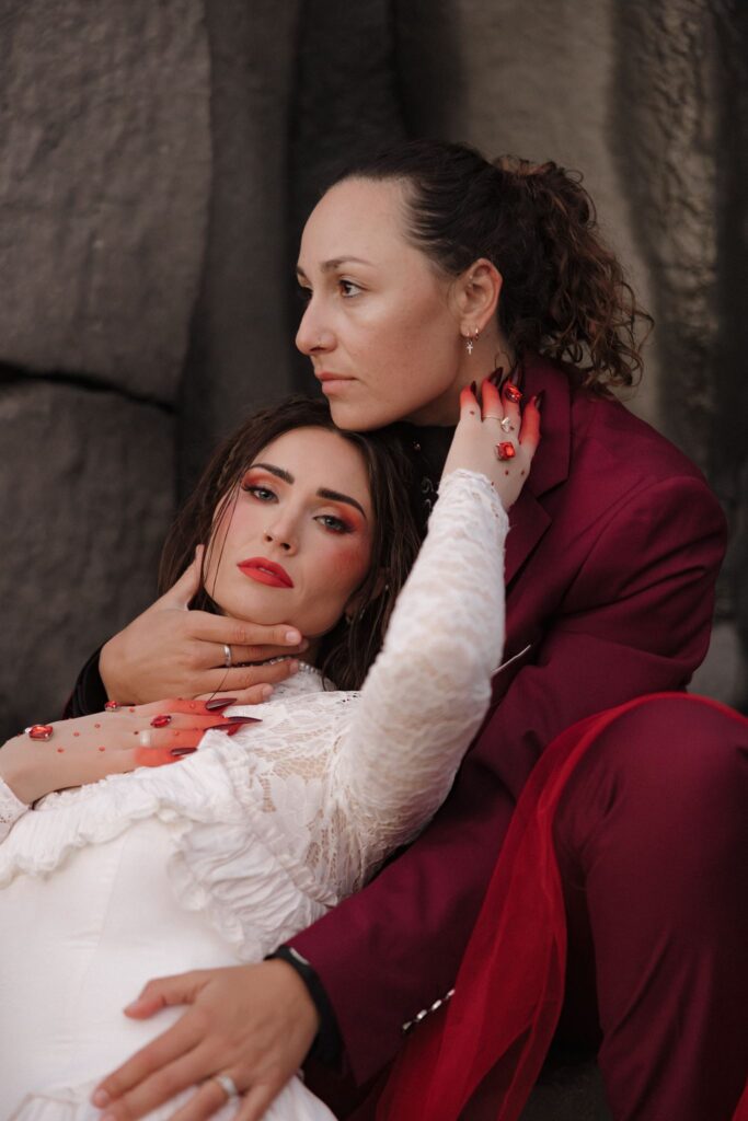 romantic bridal session at their dream iceland elopement