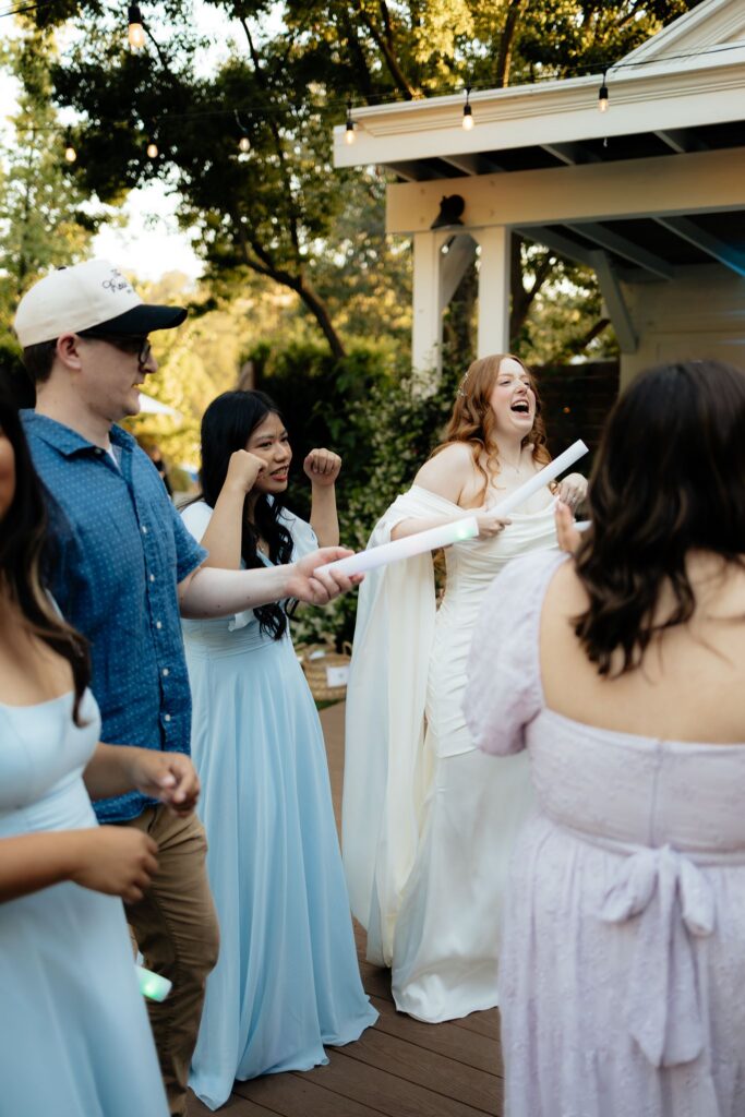 lively wedding reception party