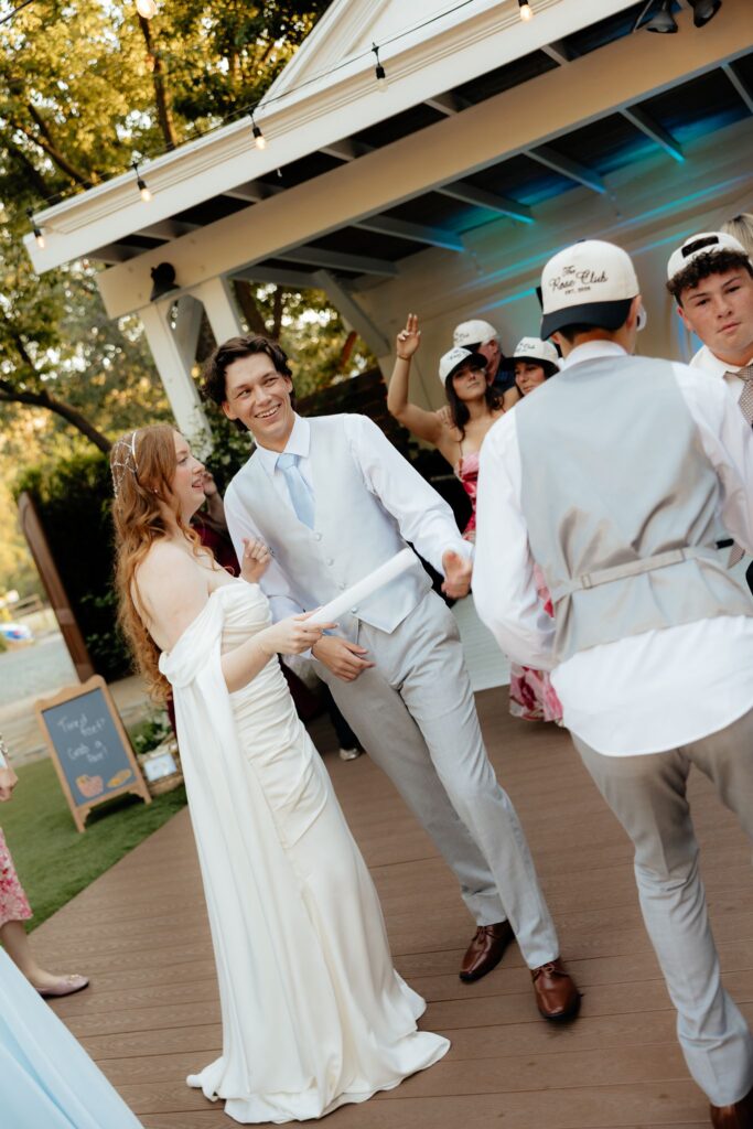 newlyweds at their dream wedding reception