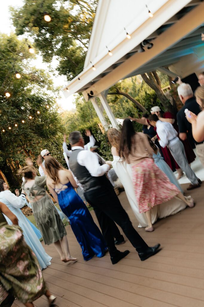 playful wedding reception in CA
