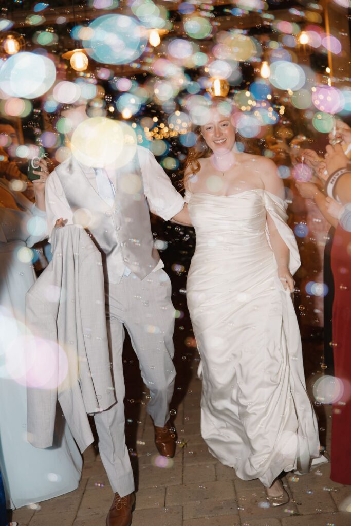 newlyweds send off