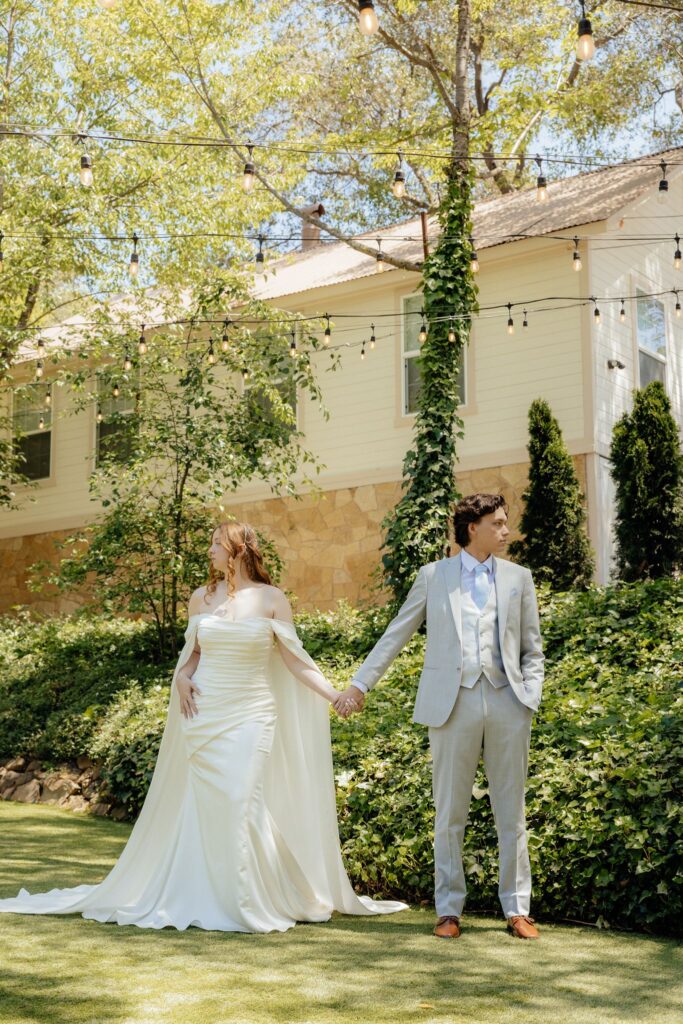 newlyweds at their dream intimate wedding