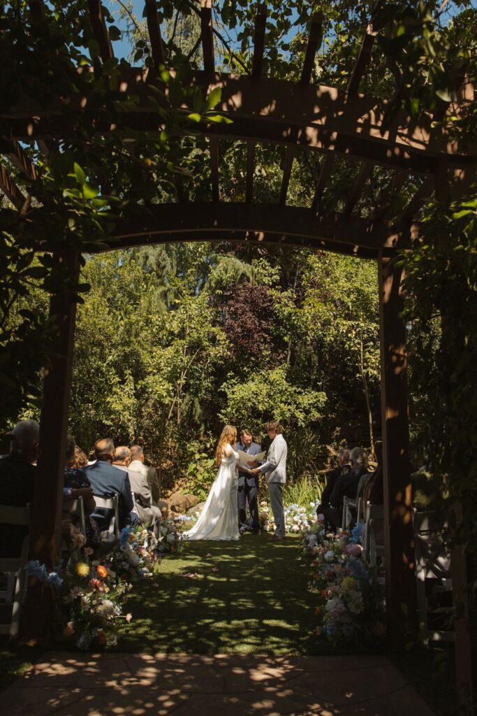 intimate wedding ceremony in CA