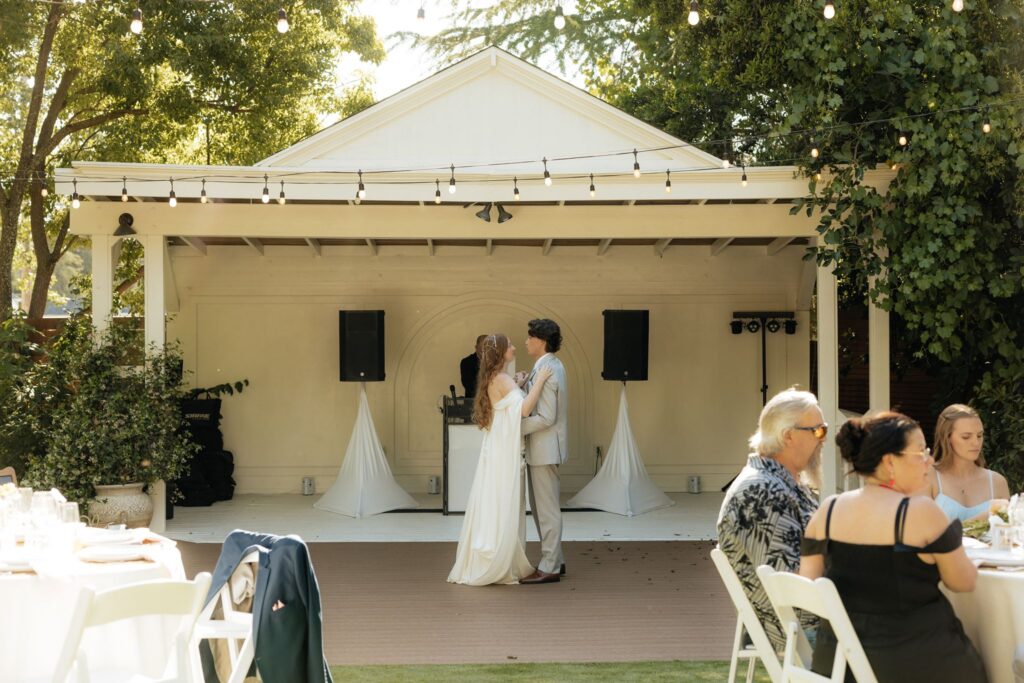newlyweds at their first dance