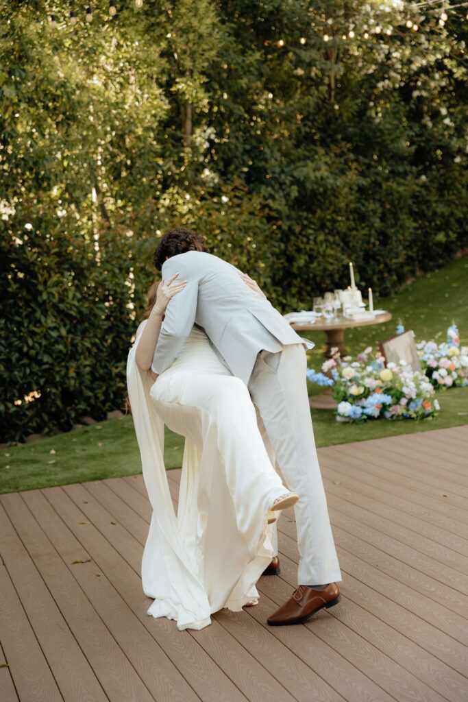 romantic first dance in CA