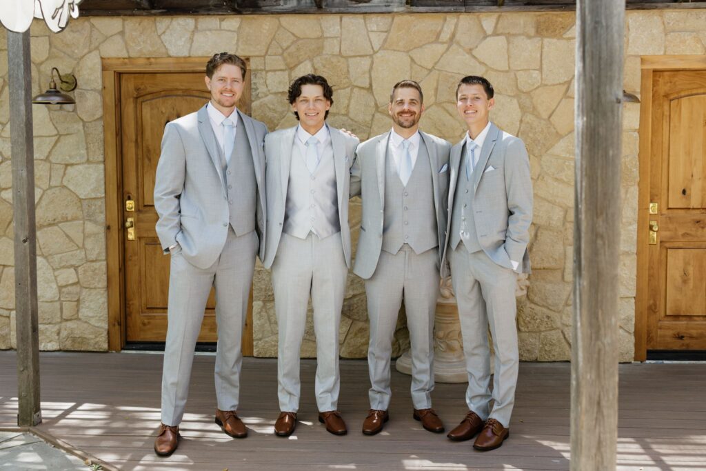 picture of the groom and his groomsmen