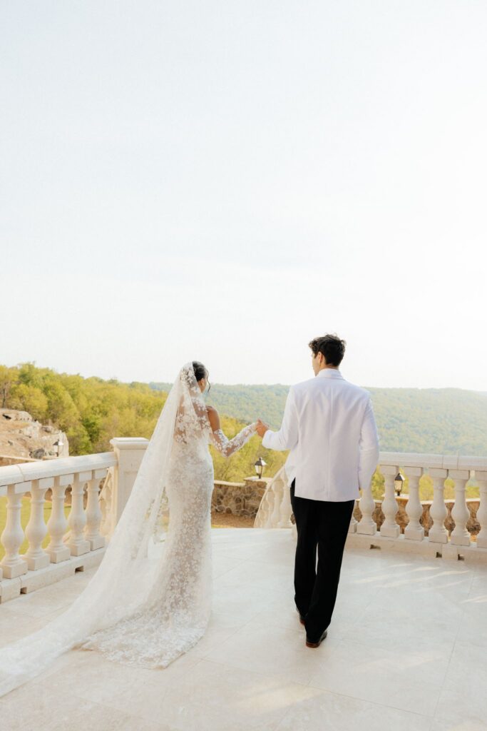 newlyweds at their dream bridal portraits