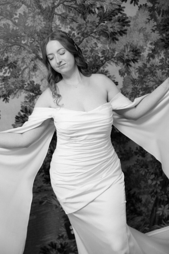 stunning portrait of the bride at her dream wedding day