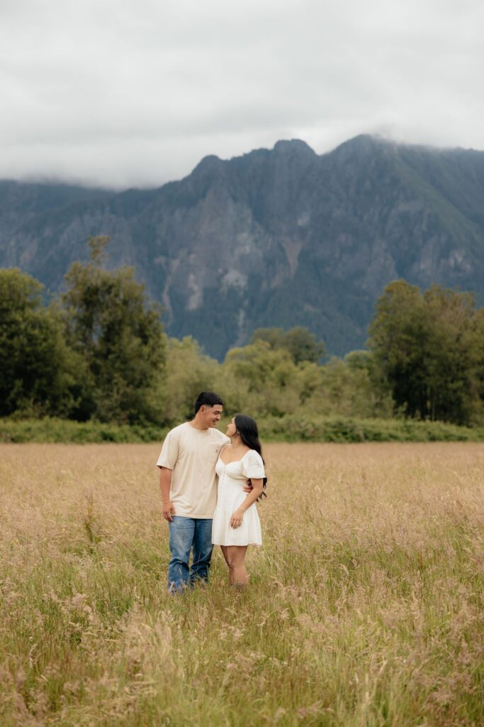 playful couple portraits in the mountains