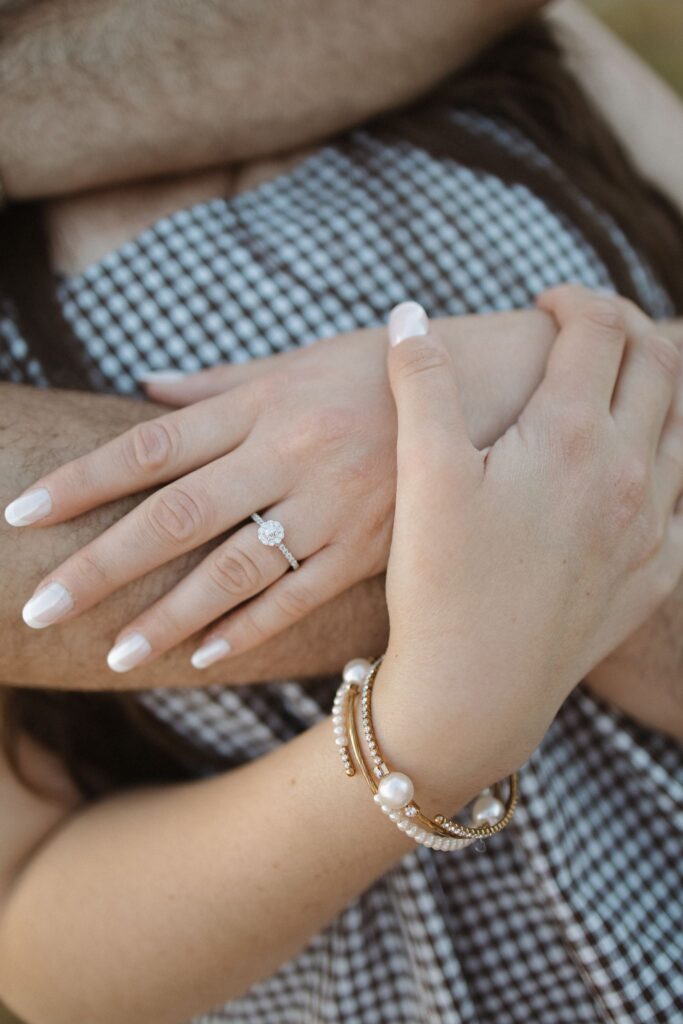 stunning closeup shot of the the engagement ring