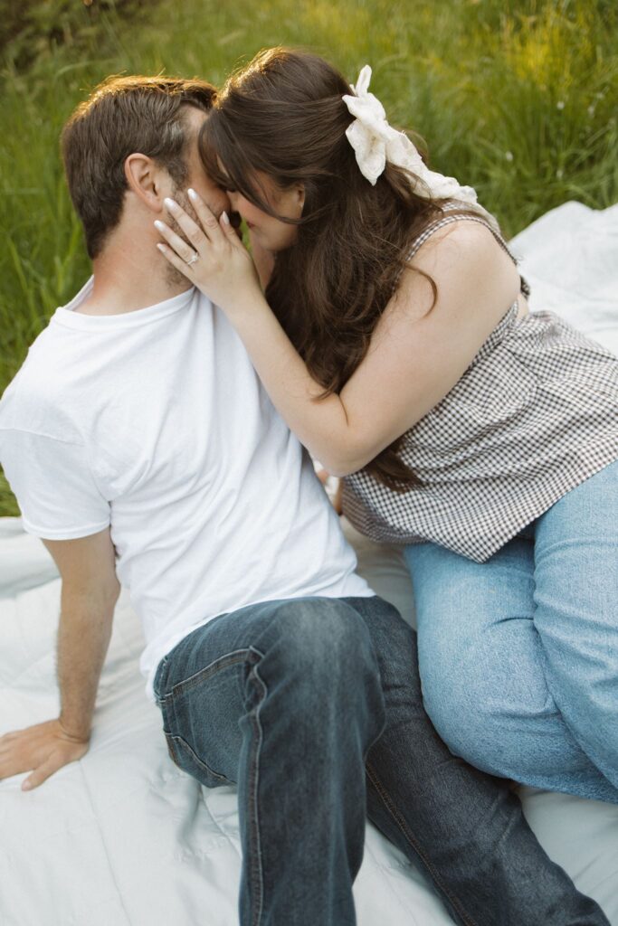 newly engaged couple at their dream photoshoot