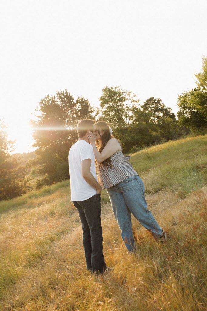 Golden Hour Engagement Photos at Discovery Park | Savannah & Nick in Seattle