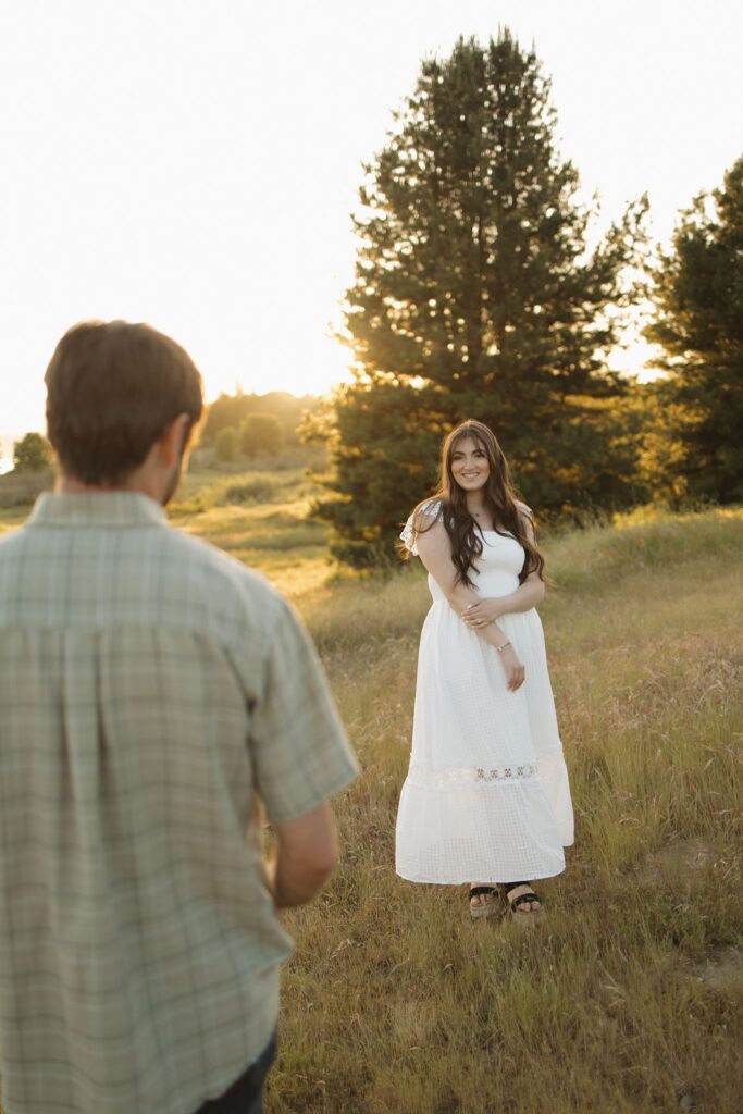 Golden Hour Engagement Photos at Discovery Park | Savannah & Nick in Seattle
