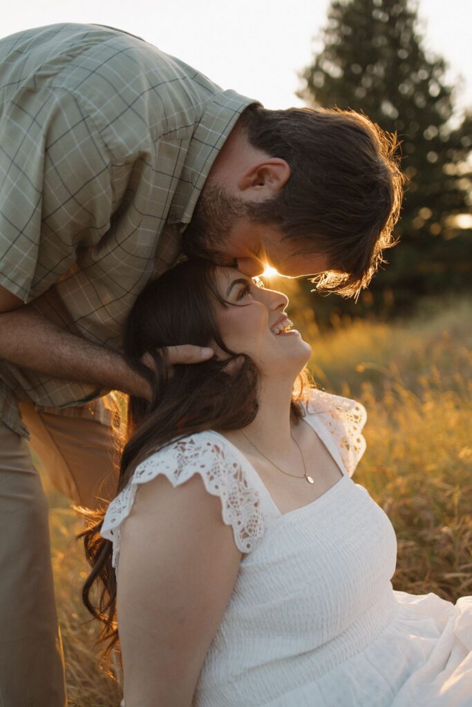 Golden Hour Engagement Photos at Discovery Park | Savannah & Nick in Seattle