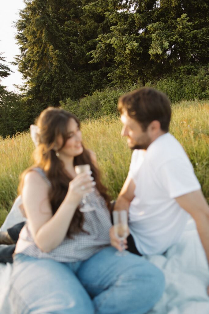 golden hour engagement portraits in WA